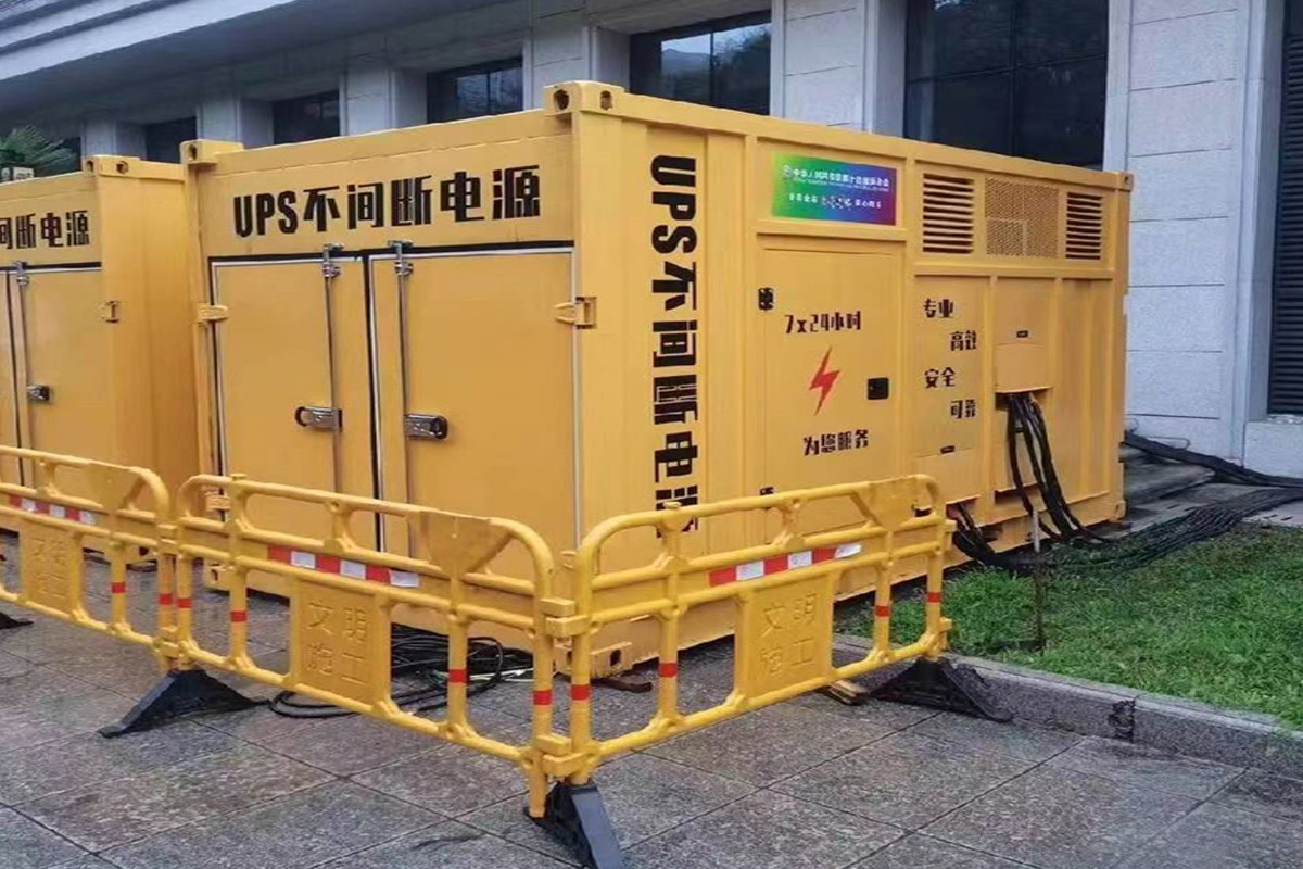 安乡发电机租赁施工现场