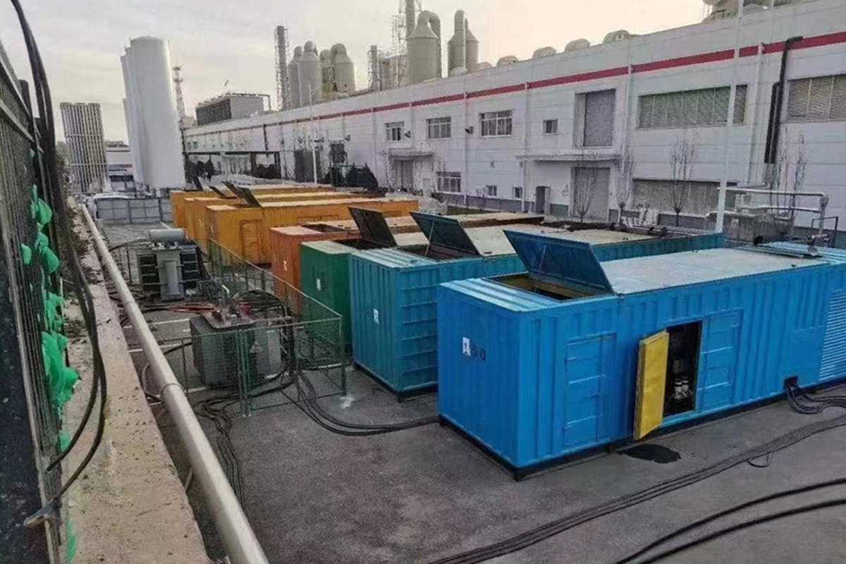 安乡发电机租赁施工现场